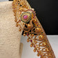CZ Red Green Stone Peacock Matte Finish Hip Belt Kamarbandh