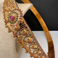 CZ Red Green Stone Peacock Matte Finish Hip Belt Kamarbandh