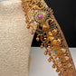 CZ Red Green Stone Peacock Matte Finish Hip Belt Kamarbandh
