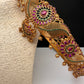 CZ Red Green Stone Floral Matte Finish Hip Belt Kamarbandh