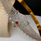 CZ Red Stone Diamond Finish Hip Belt Kamarbandh