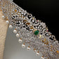 CZ Green Stone Diamond Finish Hip Belt Kamarbandh
