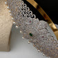 CZ Green Stone Diamond Finish Hip Belt Kamarbandh