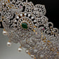 CZ Green Stone Diamond Finish Hip Belt Kamarbandh