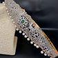 CZ Green Stone Diamond Finish Hip Belt Kamarbandh