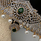 CZ Green Stone Diamond Finish Hip Belt Kamarbandh
