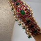 Red Green Jadau Kundan Green Beads Hip Belt Kamarbandh