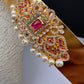 Red Green Jadau Kundan Pearls Hip Belt Kamarbandh