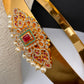 Red Green Jadau Kundan Pearls Hip Belt Kamarbandh
