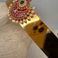 Red Green Jadau Kundan Pearls Hip Belt Kamarbandh
