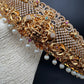 Goddess Lakshmi Nakshi AD Red Green Stone Pearls Hip Belt Kamarbandh