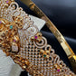 Goddess Lakshmi Nakshi AD Red Green Stone Pearls Hip Belt Kamarbandh