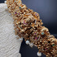Goddess Lakshmi Nakshi AD Red Green Stone Pearls Hip Belt Kamarbandh