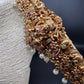 Goddess Lakshmi Nakshi AD Red Green Stone Pearls Hip Belt Kamarbandh