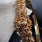 Goddess Lakshmi Nakshi AD Red Green Stone Pearls Hip Belt Kamarbandh