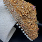 Goddess Lakshmi Nakshi AD Red Green Stone Pearls Hip Belt Kamarbandh