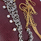 AD Ganga Jamuna Polish Color Stone Pearls Sleek Hip Chain Kamarbandh - Red