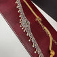 AD Ganga Jamuna Polish Color Stone Pearls Hip Chain Kamarbandh - Green