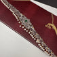 AD Ganga Jamuna Polish Color Stone Pearls Hip Chain Kamarbandh - Green