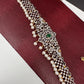 AD Ganga Jamuna Polish Color Stone Pearls Hip Chain Kamarbandh - Green