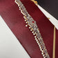 AD Ganga Jamuna Polish Color Stone Pearls Hip Chain Kamarbandh - Red