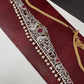 AD Ganga Jamuna Polish Color Stone Pearls Peacock Design Hip Chain Kamarbandh - Red