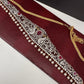 AD Ganga Jamuna Polish Color Stone Pearls Peacock Design Hip Chain Kamarbandh - Red