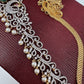AD Ganga Jamuna Polish Color Stone Pearls Peacock Design Hip Chain Kamarbandh - Green