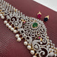AD Ganga Jamuna Polish Changeable Color Stone Pearls Peacock Design Hip Chain Kamarbandh