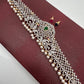 AD Ganga Jamuna Polish Changeable Color Stone Pearls Peacock Design Hip Chain Kamarbandh