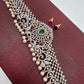 AD Ganga Jamuna Polish Changeable Color Stone Pearls Peacock Design Hip Chain Kamarbandh