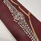 AD Ganga Jamuna Polish Color Stone Pearls Peacock Design Hip Chain Kamarbandh - Red