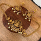 Goddess Lakshmi Peacock Red Stone Mini Choker