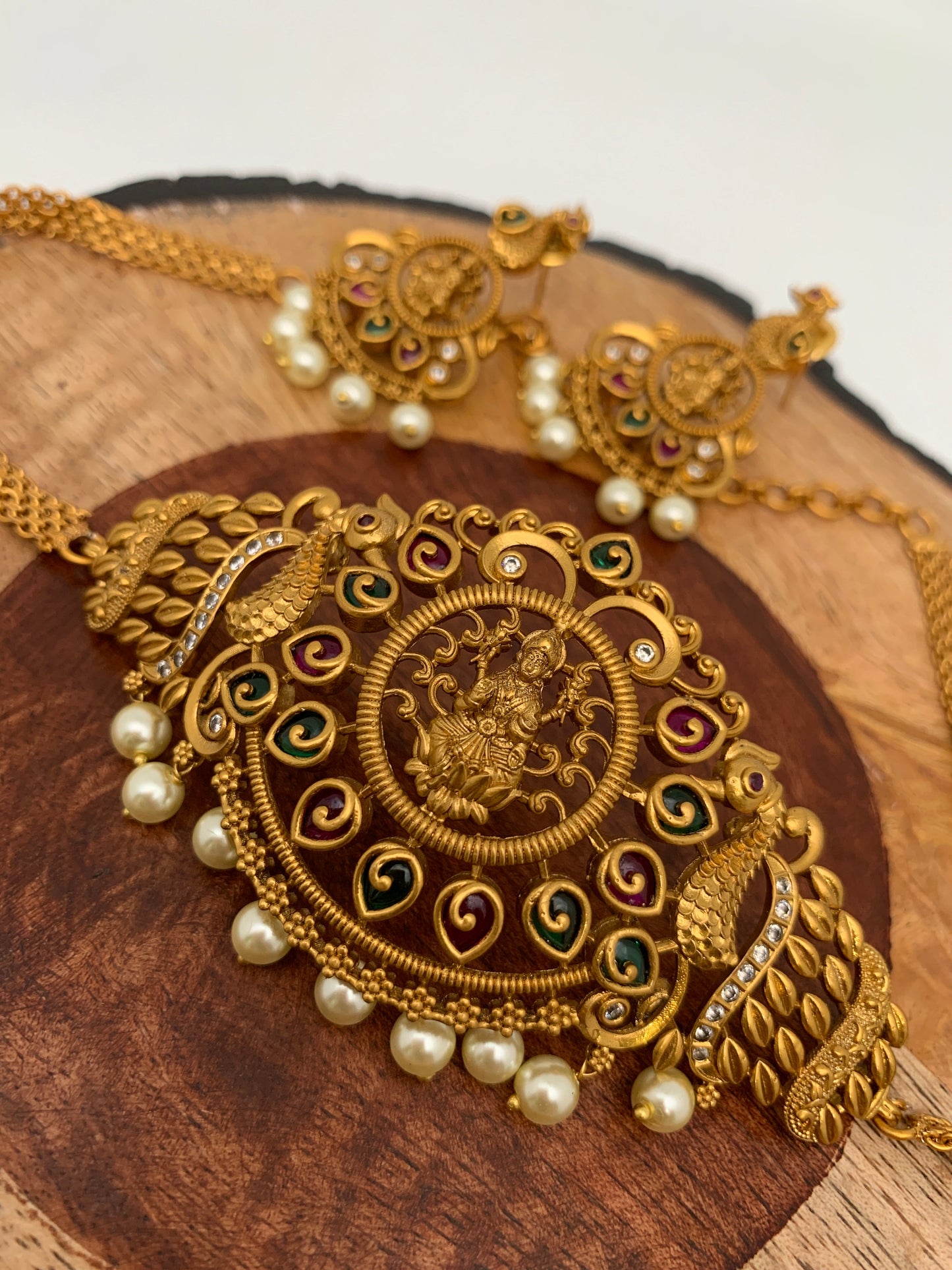 Goddess Lakshmi Multi Stone Mini Choker