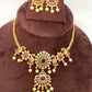 Peacock Design Multi Color Stone Mini Choker