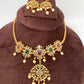 CZ Red Green Multi Color Stone Mini Choker