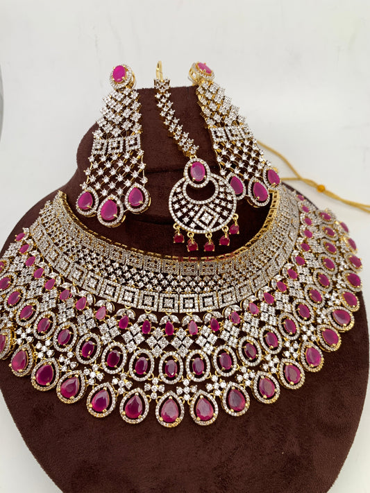 AD Ruby Red Bridal Choker