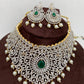 Emerald AD Choker with Screw Back Earrings
