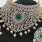 Emerald AD Choker with Screw Back Earrings