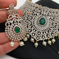 Emerald AD Choker with Screw Back Earrings