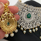 Emerald AD Choker with Screw Back Earrings