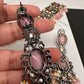 Moissanite Kundan Victorian Finish Color Stone Color beads Choker - Pink