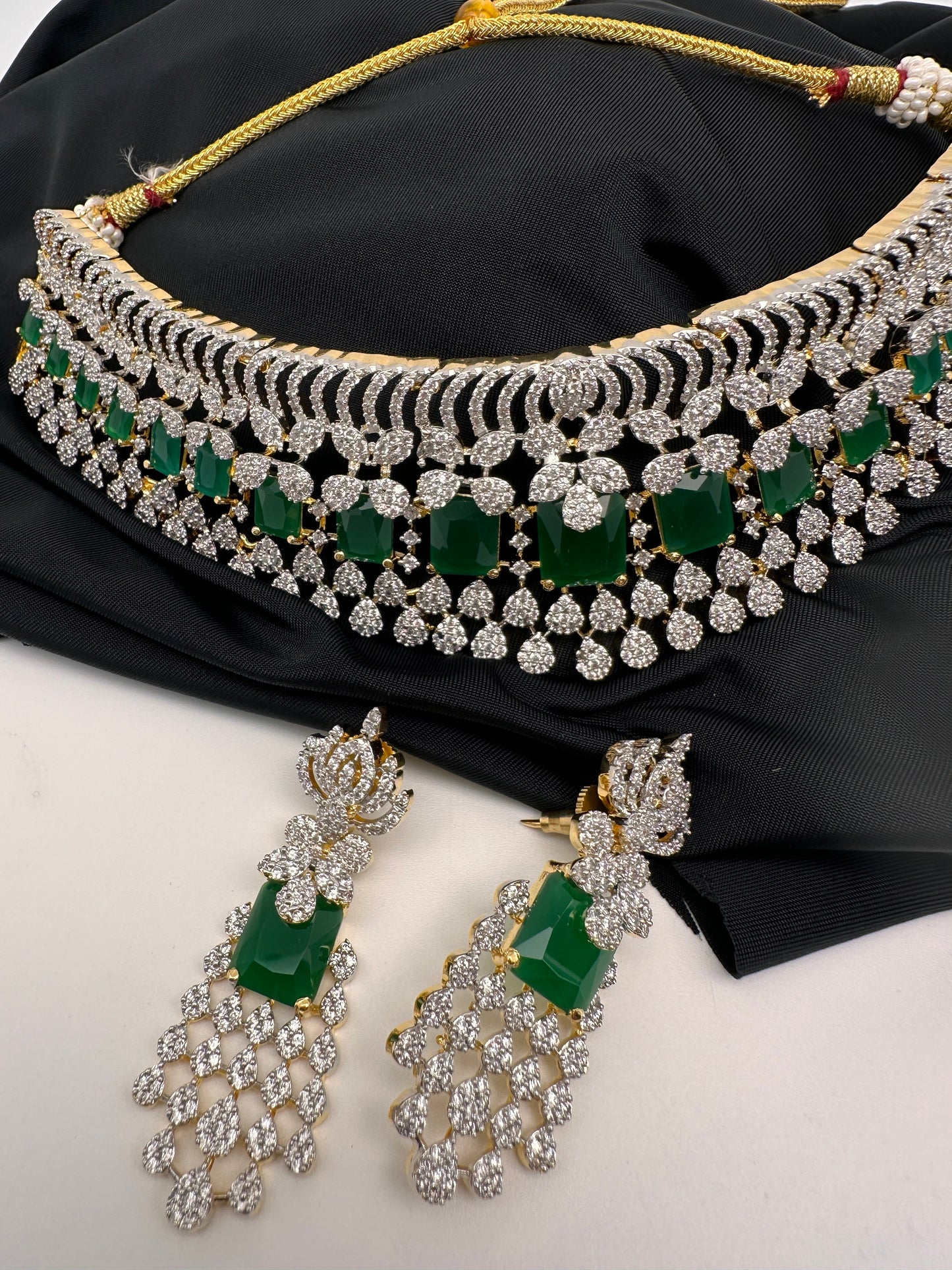 AD Color Stone Choker - Green