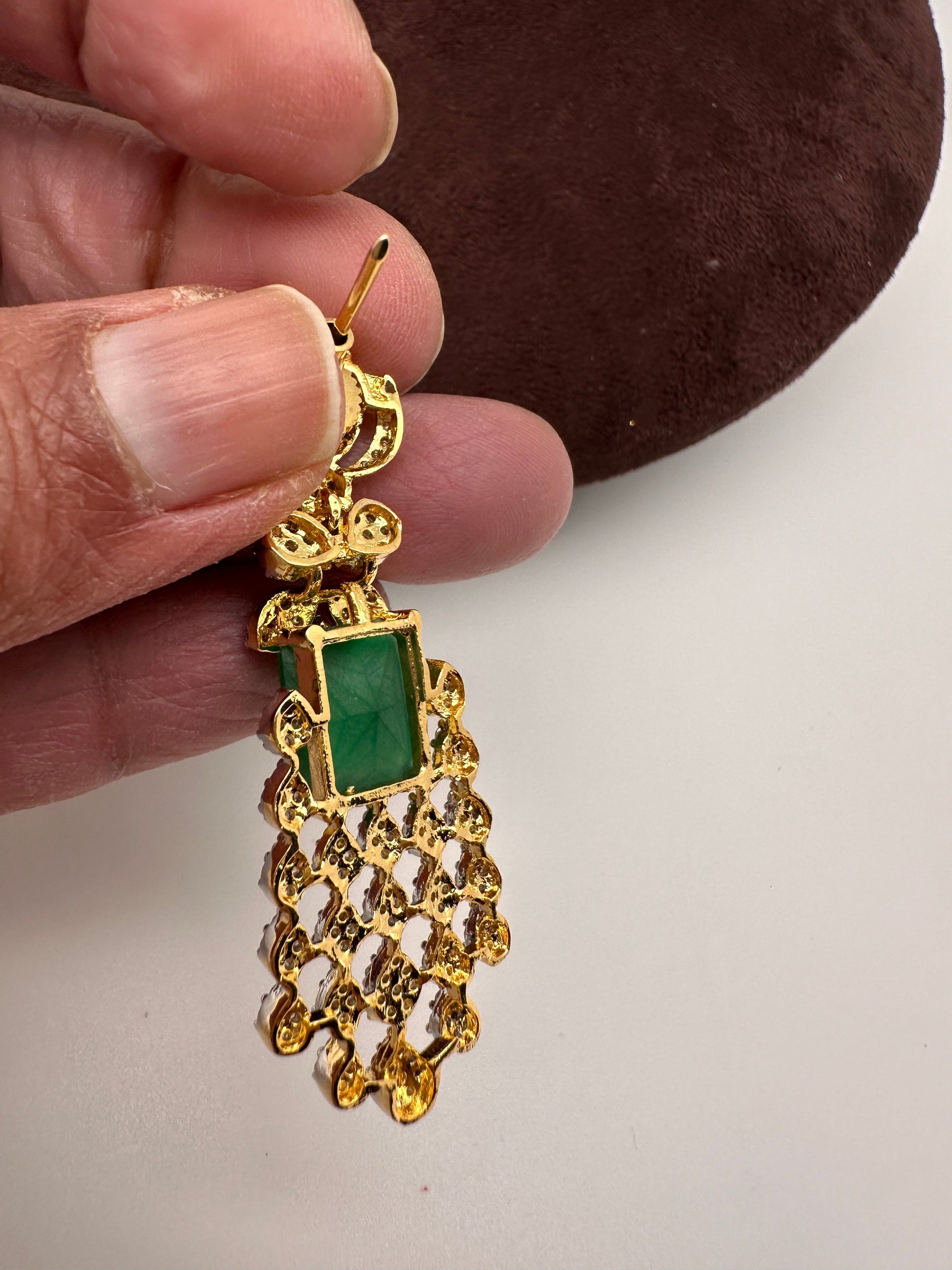 AD Color Stone Choker - Green