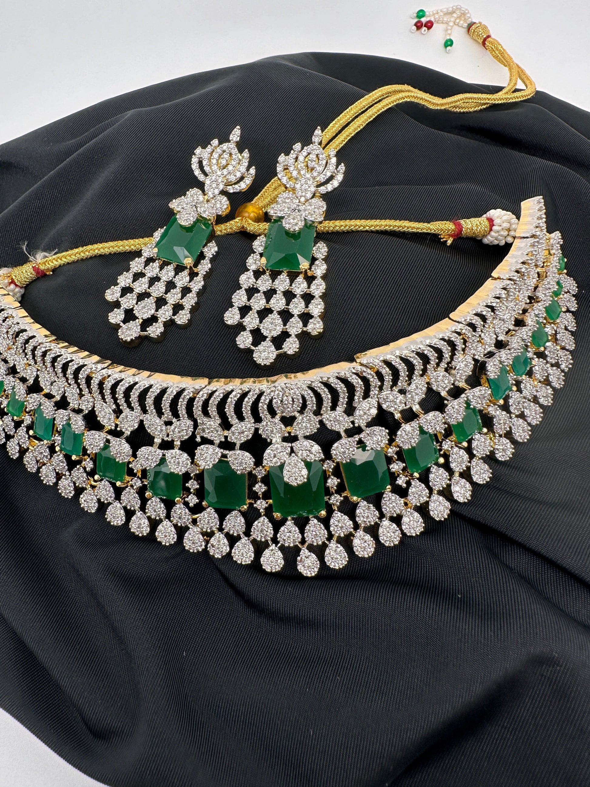 AD Color Stone Choker - Green