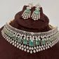 AD Color Stone Choker - LightGreen