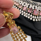 AD Color Stone Choker - Pink