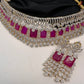 AD Color Stone Choker - Red