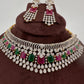 AD Color Stone Choker - white