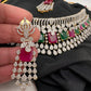 AD Color Stone Choker - white